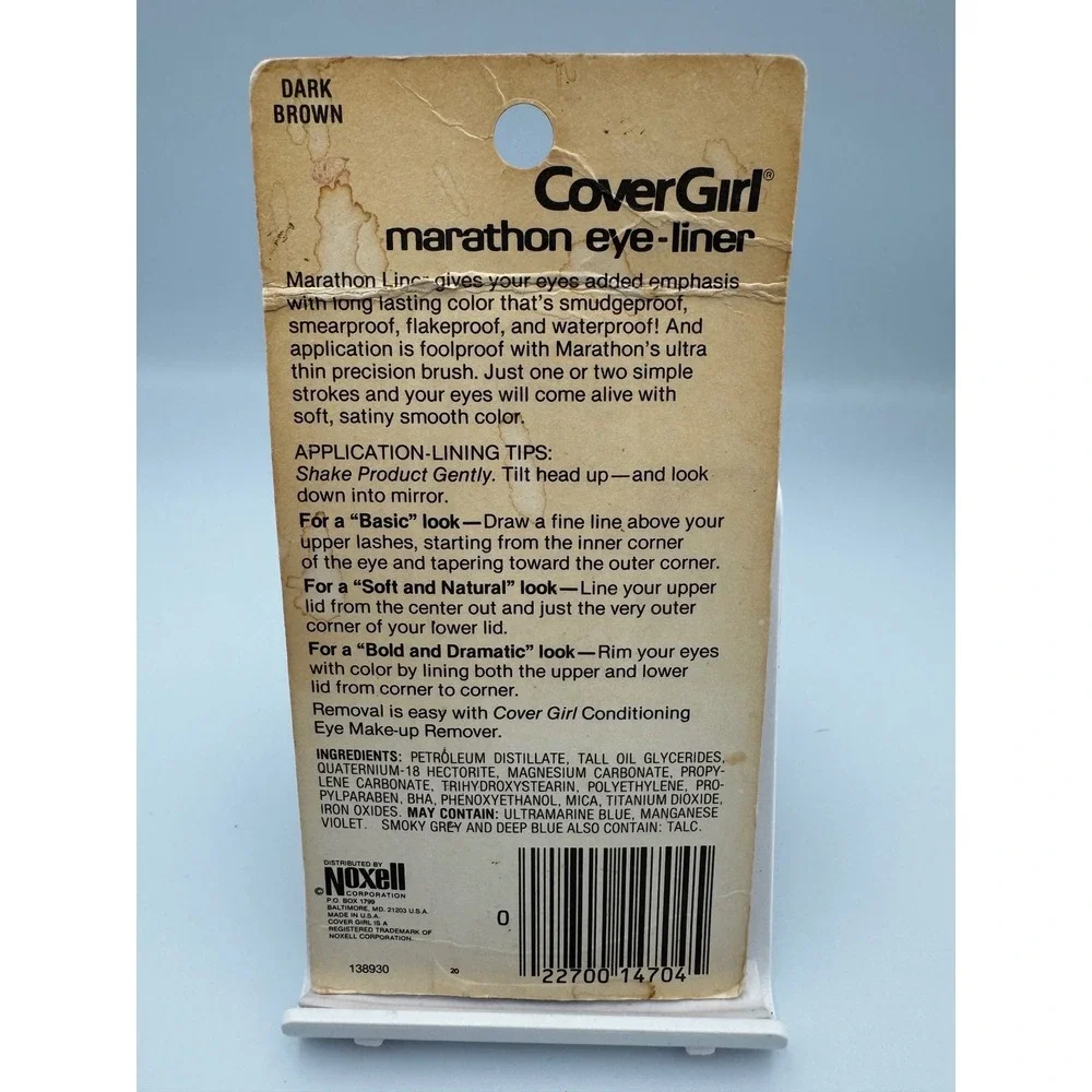 Vintage 1980s CoverGirl Marathon Eye-Liner - Dark Brown (New in Package)